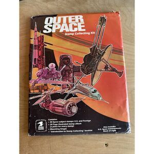 Vintage USPS Outer Space Stamp Collecting Kit Factory Sealed Unopened NASA